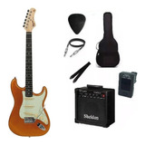 Kit Guitarra Tagima Tg500 Strato Caixa Amplificada Acessório