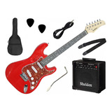 Kit Guitarra Waldman Street St-111 + Amp E Acessórios - Cor St-111t Rd