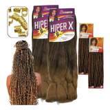 Kit Gypsy 2 Cabelo Jumbo 400 Gramas + 2 Nina Softex + Anéis