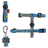 Kit H ( Peitoral + Guia ) Cachorros - Coleção Garfield Cor G04 Tamanho Da Coleira P