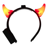 Kit Halloween Tiara Diabinha Com Luz - 25 Unidades