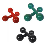 Kit Halter Emborrachado 1kg, 2kg, 3kg 03 Pares 12 Kg Total