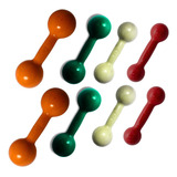 Kit Halteres Bola Emborrachados Pares De 1kg 2kg 3kg E 4kg