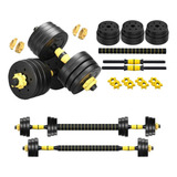 Kit Halteres De Anilhas E Barras Fitness 20kg