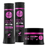 Kit Haskell Cavalo Forte Hidra Trio 300ml Sh. Cond E Máscara