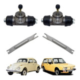 Kit Haste Patim Freio Traseiro + Cilindro Roda Fusca 4 Furos