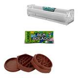Kit Headshop Bolador Dichavador Fibra De Coco Piteira Large