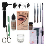 Kit Henna Para Sobrancelha Menela Pincel