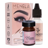 Kit Henna Para Sobrancelhas Castanho Claro Menela 2,5g