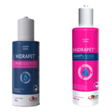 Kit Hidrapet Xampu 200ml E Hidrapet Creme 100ml Cães E Gatos