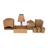 Kit Higiene Bebê Mdf Cru Liso 8 Pçs. ( Desmontado ) C/fiação