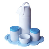 Kit Higiene Bebê Menino Azul Porcelana Garrafa Pressão