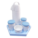 Kit Higiene Bebê Porcelana Menino Azul