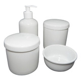 Kit Higiene Bebe Porcelana Porta Alcool Gel Molhadeira