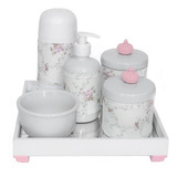 Kit Higiene Bebê Porcelanas Bandeja Completo