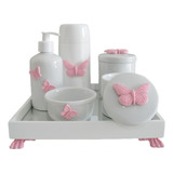 Kit Higiene Bebê Promoção Borboletas Porcelanas