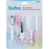Kit Higiene Cuidados Do Bebê 4 Peças 0m+ Rosa - Buba