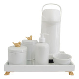 Kit Higiene Porcelana Bandeja Termica Pote