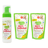 Kit Higienizador De Mãos Sem Álcool Mãos Limpinhas Bioclub