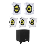 Kit Home Theater 5.1 Caixa De Som Jbl Ci8sa Ci8s Sub Ci8p Tv