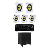 Kit Home Theater 5.1 Caixa De Som Jbl Embutir Sub Onkyo