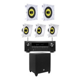 Kit Home Theater 5.1 Caixa De Som Jbl Embutir Sub Receiver
