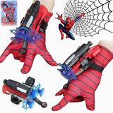 Kit Homem Aranha Com Luva Lança Ventosa E Boneco