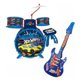 Kit Hot Wheels Radical Bateria E Guitarra Infantil - Fun