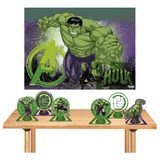Kit Hulk Festa Infantil Painel + 6 Displays