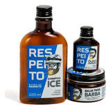Kit Ice Barba De Respeito Shampoo + Balm + Óleo