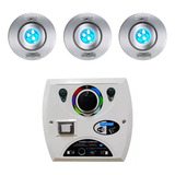 Kit Iluminação 3 Hiper Led 9w Inox + Comando Wifi Sodramar