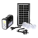 Kit Iluminação Camping Barraca Carregador Solar Portatil Led