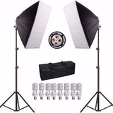 Kit Iluminação Estúdio Profissional Completo Softbox 110v