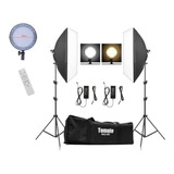 Kit Iluminação Led Profissional Studio Light Softbox + Tri