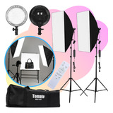 Kit Iluminação Led Profissional Studio Light Softbox + Tripé