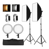 Kit Iluminação Led Sl027 Bi-color 60w Softbox 50x70 E Tripés