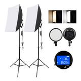 Kit Iluminação Led Soleste Studio Light 48w Softbox + Tripé