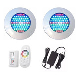 Kit Iluminação Luminária Piscina 2 Lâmpadas Led 70 Comando