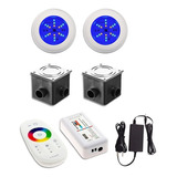 Kit Iluminação Piscina 2 Led 70 + Comando + Caixa Passagem