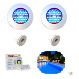 Kit Iluminação Piscina 2 Led 70 Rgb + Comando Touch - Fibra
