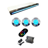 Kit Iluminação Piscina 3 Led Aço