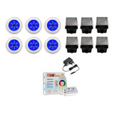 Kit Iluminação Piscina 6 Led 70 + Comando + Caixa Passagem