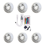 Kit Iluminação Piscina 6 Led 9w Rgb + Comando Wifi
