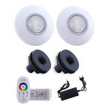Kit Iluminação Piscina Fibra 2 Leds Rgb+módulo+ Fonte+ Nicho