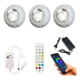 Kit Iluminação Piscina Rgb - 24m² - 3 Leds + Adaptadores