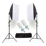 Kit Iluminação Softbox 50x70cm 270w Lâmpada E Bolsa 5500k