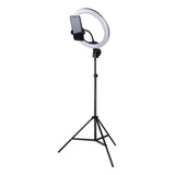 Kit Iluminador Led Ring Light 10 Pol Com Tripé Suporte Cel