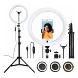 Kit Iluminador Ring Light Genérica 12 Polegadas 30cm Com Tri