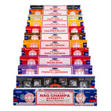 Kit Incenso Nag Champa Diversos 12 Cx Melhores Aromas Satya