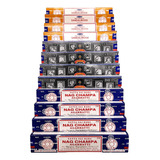 Kit Incenso Nag Champa Diversos 12 Cx Melhores Aromas Satya